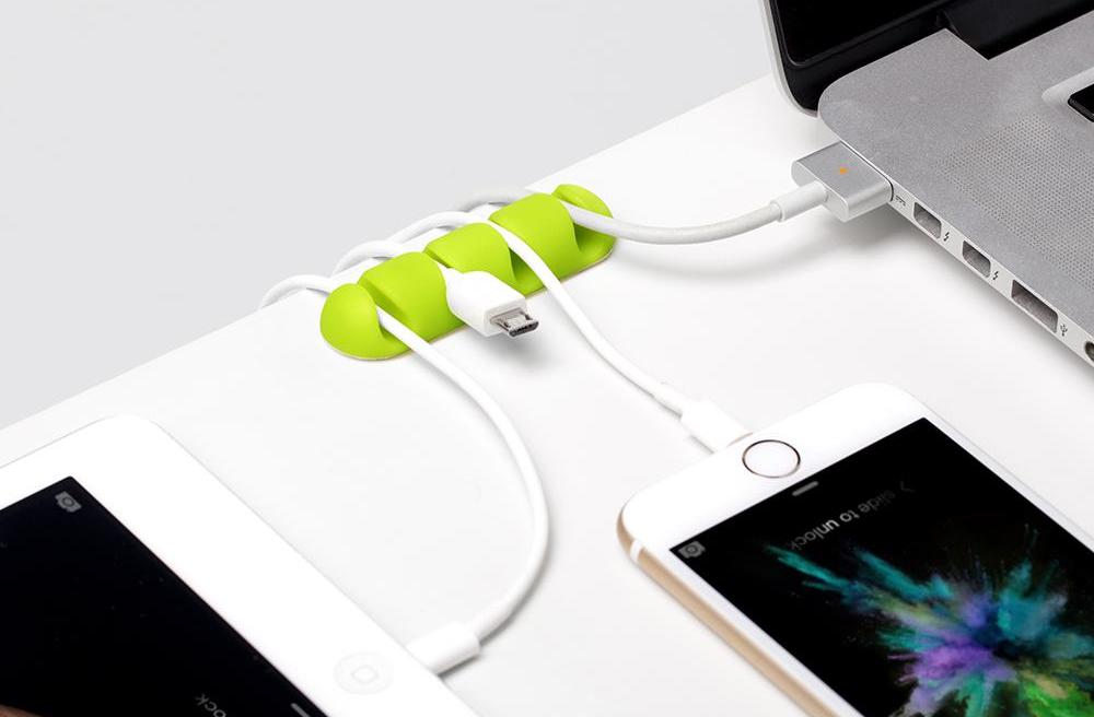 Держатель для проводов Bluelounge CableDrop Multi (Violet/Green) купить в интернет-магазине icover