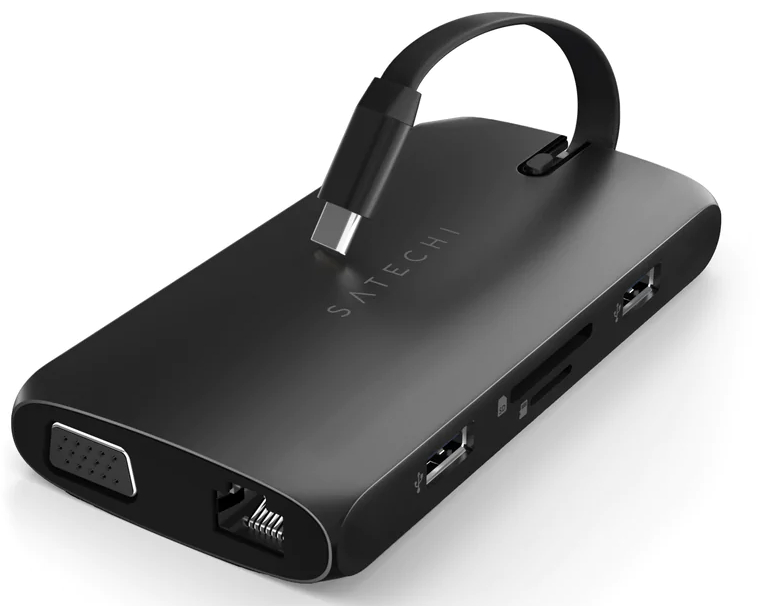 Хаб Satechi USB-C On-the-Go MultiPort Adapter ST-UCMBAK (Black) купить в интернет-магазине icover