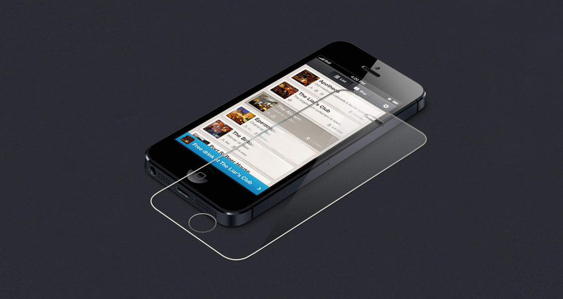 Защитное стекло Glass Film 0.2mm для iPhone 5/5S/5C/SE (Transparent) купить в интернет-магазине icover