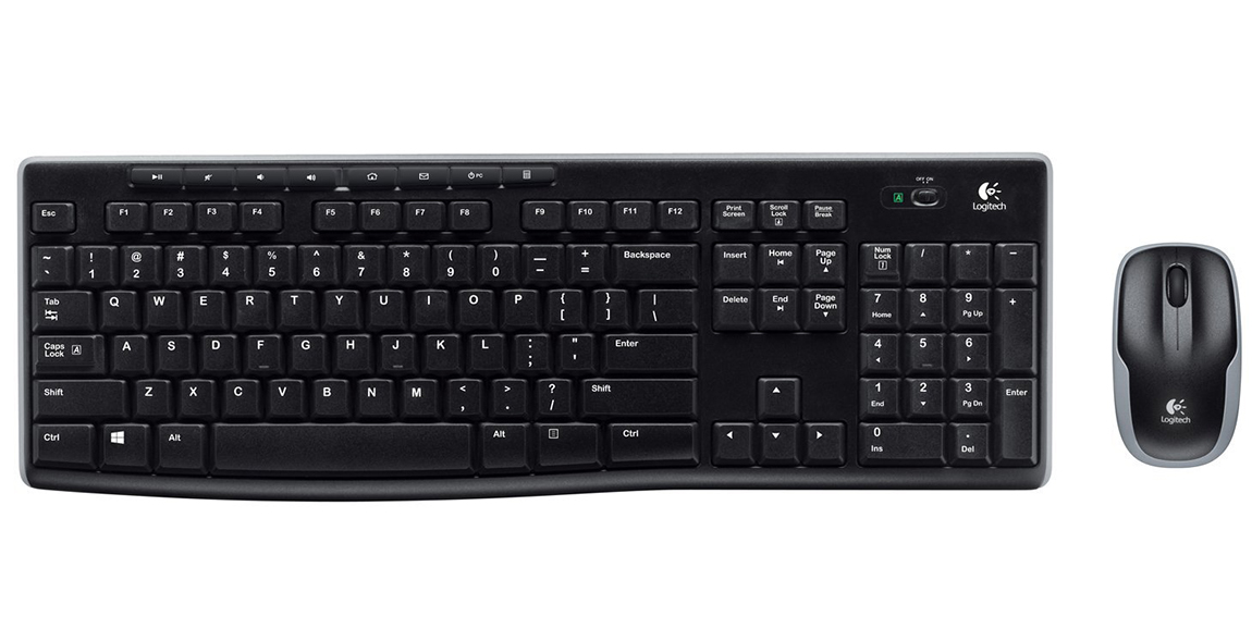 

Беспроводные клавиатура и мышь Logitech Wireless Combo MK270 (Black)
