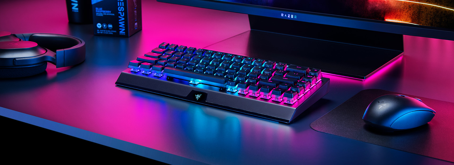 Игровая клавиатура Razer BlackWidow V3 Mini HyperSpeed Green Switch Russian Layout (RZ03-03891600-R3R1) купить в интернет-магазине icover