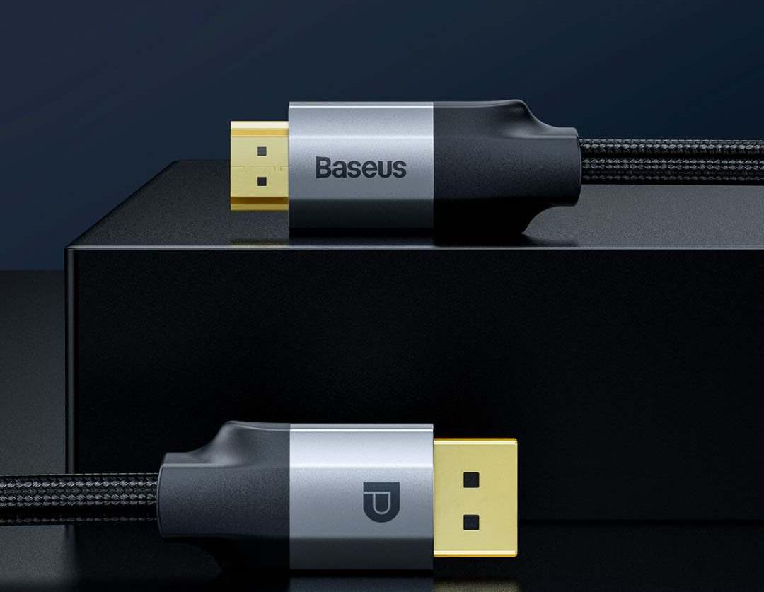 Кабель Baseus Enjoyment Series (CAKSX-I0G) DisplayPort/HDMI 2m (Dark Grey) купить в интернет-магазине icover