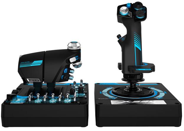 Saitek Pro Flight X-56 Rhino H.O.T.A.S. - джойстик (Black/Blue) купить в интернет-магазине icover