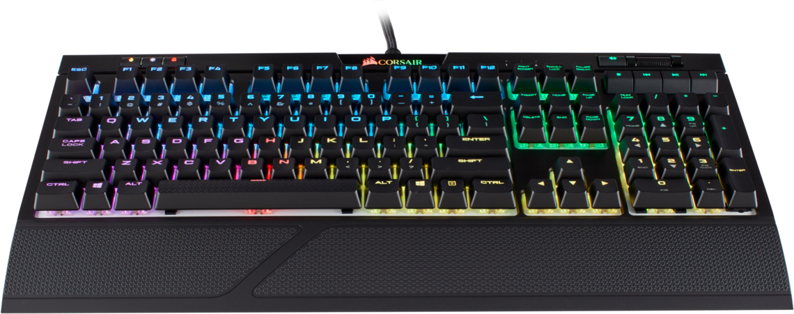 Игровая клавиатура Corsair STRAFE RGB MK.2 Cherry MX Silent CH-9104113-RU (Black) купить в интернет-магазине icover