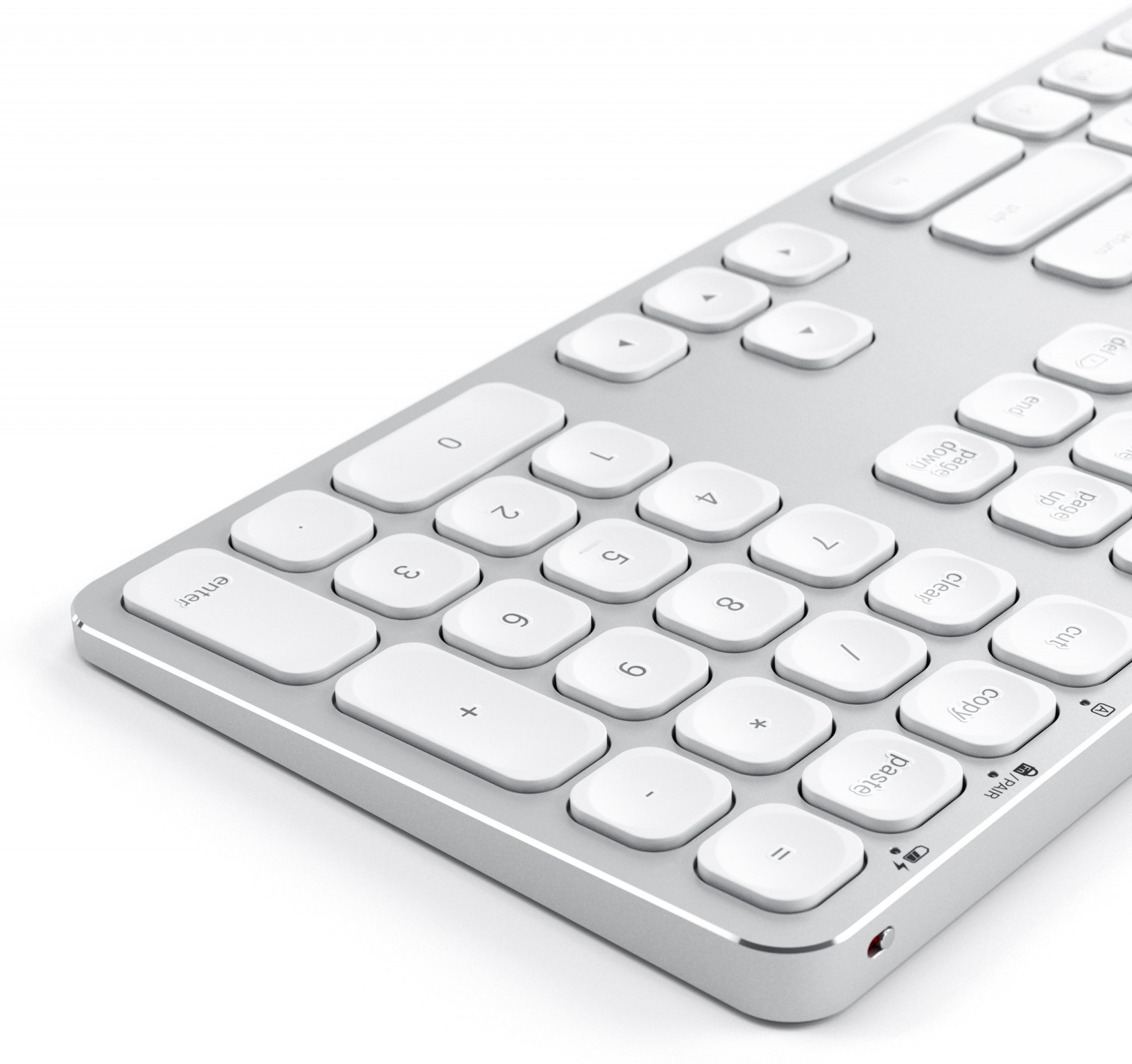 Беспроводная клавиатура Satechi Aluminium Bluetooth (ST-AMBKS-RU) русская раскладка (Silver) купить в интернет-магазине icover