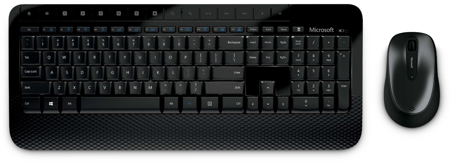 Беспроводные клавиатура и мышь Microsoft Wireless Desktop 2000 M7J-00012 (Black) купить в интернет-магазине icover