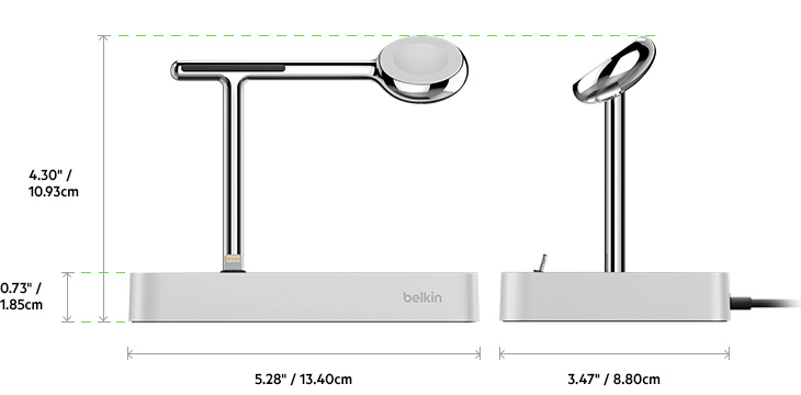 Док-станция Belkin Valet Charge Dock для Apple iPhone/Apple Watch (Silver) купить в интернет-магазине icover