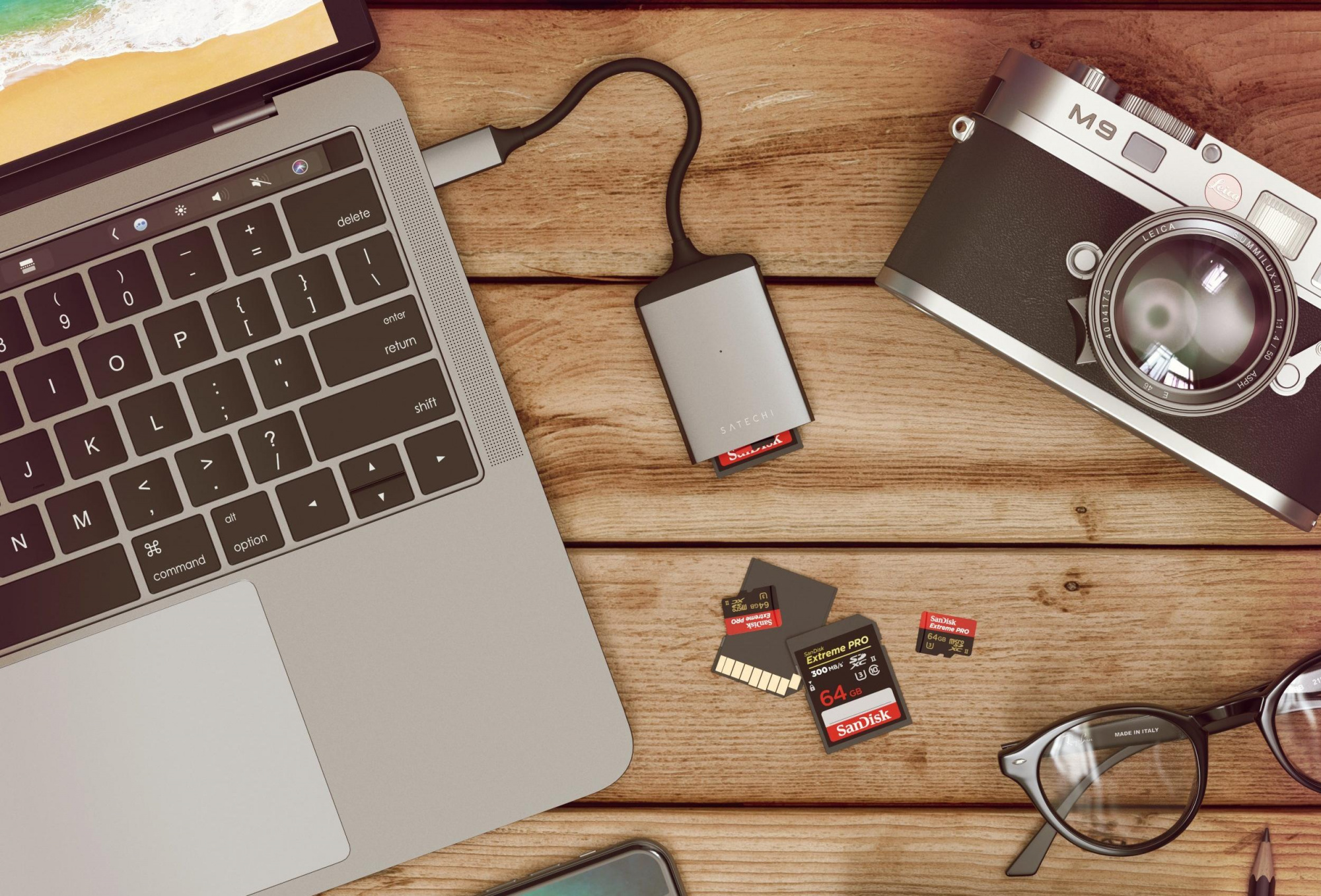 Адаптер Satechi Type-C UHS-II Micro/SD Card Reader ST-TCU3CRM (Space Grey) купить в интернет-магазине icover