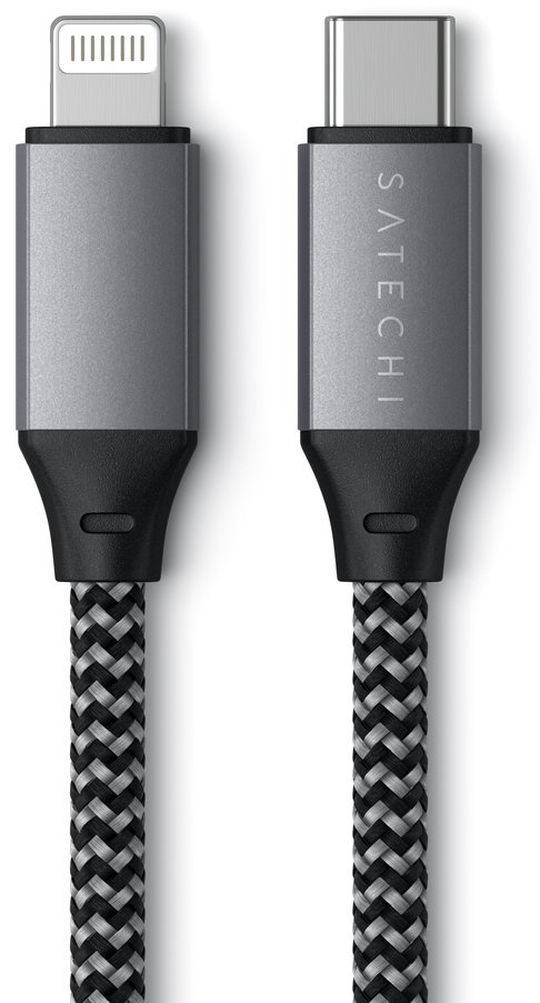 

Кабель Satechi ST-TCL10M USB-C/Lightning 25cm (Space Grey)