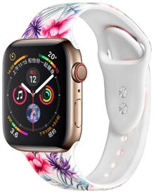 

Ремешок COTEetCI W38 Flowers (WH5266-BR) для Apple Watch Series 4 44mm (White)