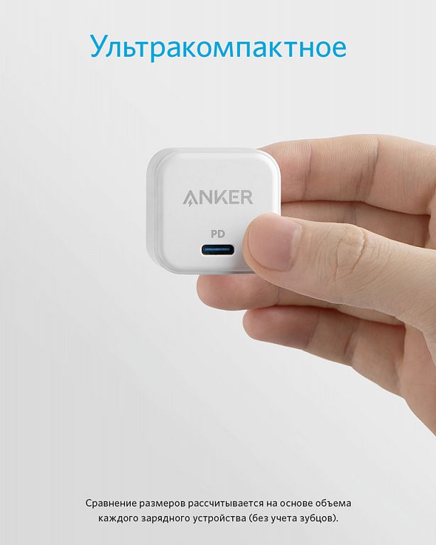 Сетевое зарядное устройство Anker PowerPort III Cube 20W A2149 (White) купить в интернет-магазине icover