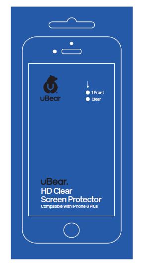uBear HD Clear (SP01CL01-I6P) - защитная пленка для iPhone 6 Plus uBear HD Clear (SP01CL01-I6P) - защитная пленка для iPhone 6 Plus
