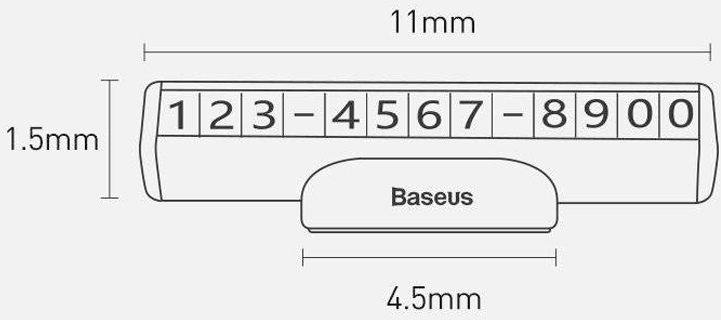 Парковочная карта Baseus Square Bar Temporary Parking Number Plate (Black) купить в интернет-магазине icover