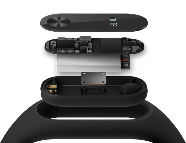 Спортивный браслет с пульсометром Xiaomi Mi Band 2 (Black) купить в интернет-магазине icover