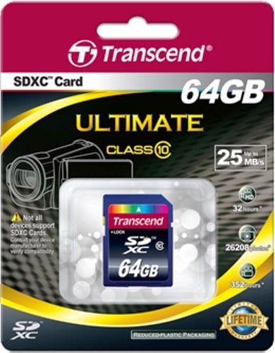 Карта памяти Transcend SD SDXC 64Gb Class 10 (TS64GSDXC10) купить в интернет-магазине icover