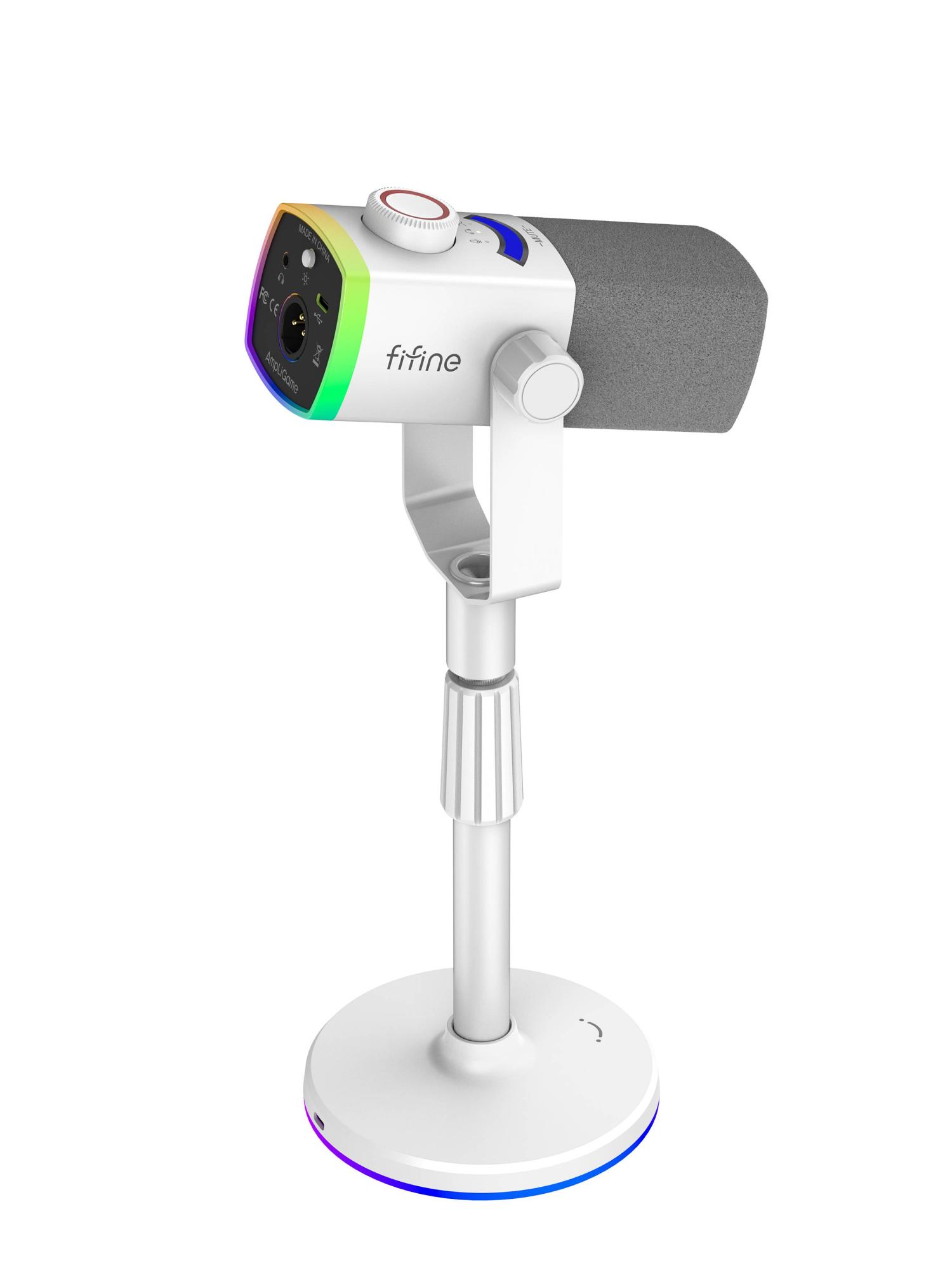 Динамический микрофон FIFINE AmpliGame AM8 PROS (White) купить в интернет-магазине icover