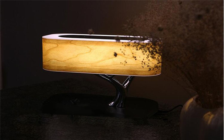 Умный светильник HomeTree Light Of the Tree Special Edition (YT-M1602-B2Sy) с беспроводной зарядкой и колонкой (Light Brown) купить в интернет-магазине icover