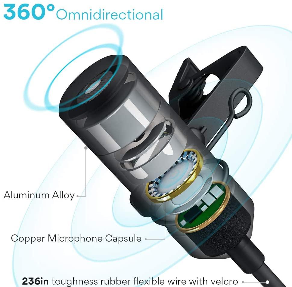 Петличный микрофон Maono AU-100R (Black) купить в интернет-магазине icover