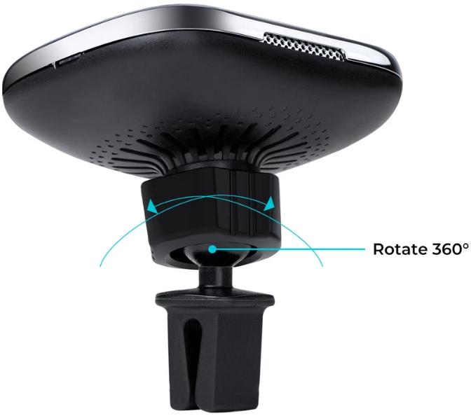 Автомобильный держатель Pitaka New MagMount QI Car Vent CM3001Q (Gun Metal) купить в интернет-магазине icover