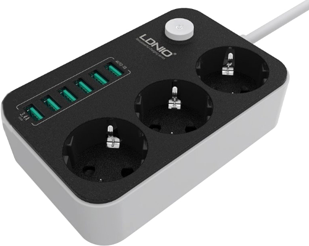 Сетевой удлинитель LDNIO 6U 1.6 м SE3631 (Black) купить в интернет-магазине icover