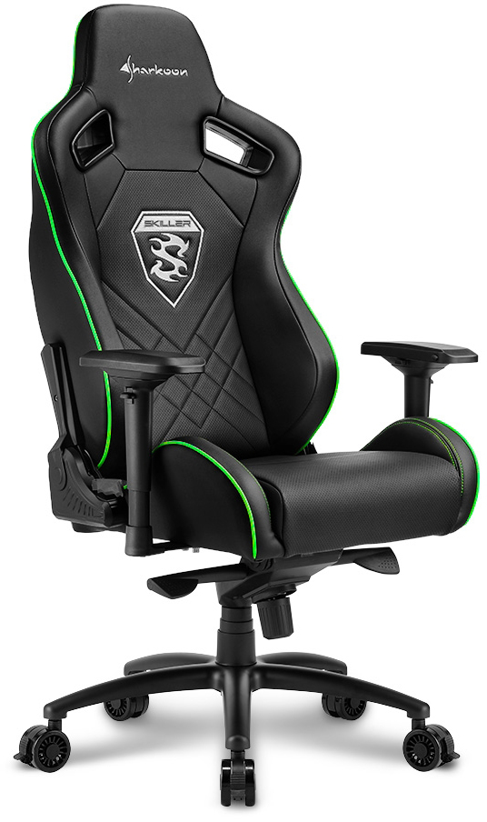 Игровое кресло Sharkoon Skiller SGS4 (Black/Green) купить в интернет-магазине icover