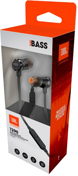 Внутриканальная гарнитура JBL T290 (Black) купить в интернет-магазине icover