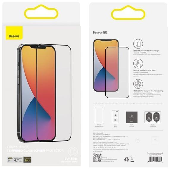 Защитное стекло Baseus 0.23mm (SGAPIPH67N-PE01) для iPhone 12 Pro Max (Black) купить в интернет-магазине icover