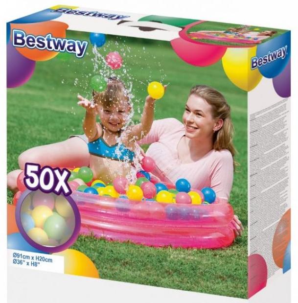 Детский бассейн Bestway 51085 с шариками (Pink) купить в интернет-магазине icover