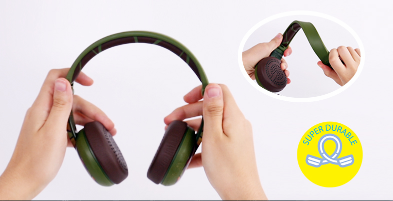 Детские Bluetooth-наушники с микрофоном BuddyPhones Wave (Monkey) купить в интернет-магазине icover
