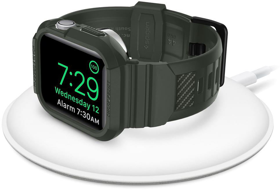 Чехол Spigen Rugged Armor Pro (062CS26016) для Apple Watch series 7/SE/6/5/4 45mm/44mm (Military Green) купить в интернет-магазине icover