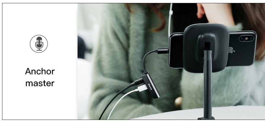 Переходник для iPod, iPhone, iPad Baseus 3-in-1 L52 Lightning-3.5mm/2xLightning CALL52-S1 (Silver) купить в интернет-магазине icover