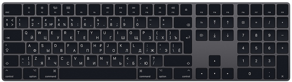 Беспроводная клавиатура Apple Magic Keyboard MRMH2RS/A (Space Gray) купить в интернет-магазине icover