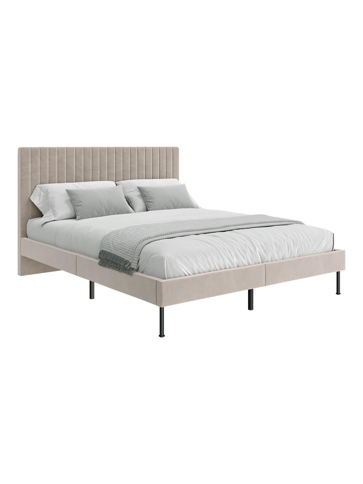 Кровать двуспальная RIDBERG LUGANO 160x200 Велюр NEO 03 (Biege) купить в интернет-магазине icover