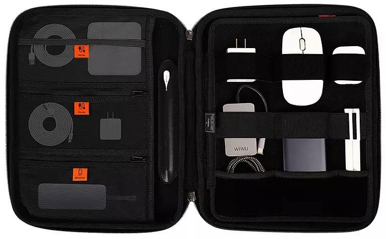Органайзер для проводов Wiwu Parallel Hardshell Bag 8.3" (Black) купить в интернет-магазине icover
