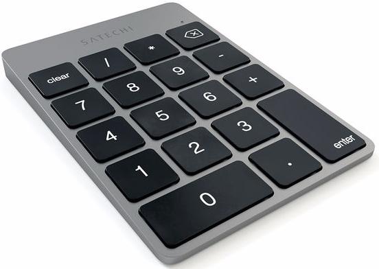 Беспроводная цифровая клавиатура Satechi Slim Rechargeable Bluetooth Keypad ST-SALKPM (Dark Grey) купить в интернет-магазине icover