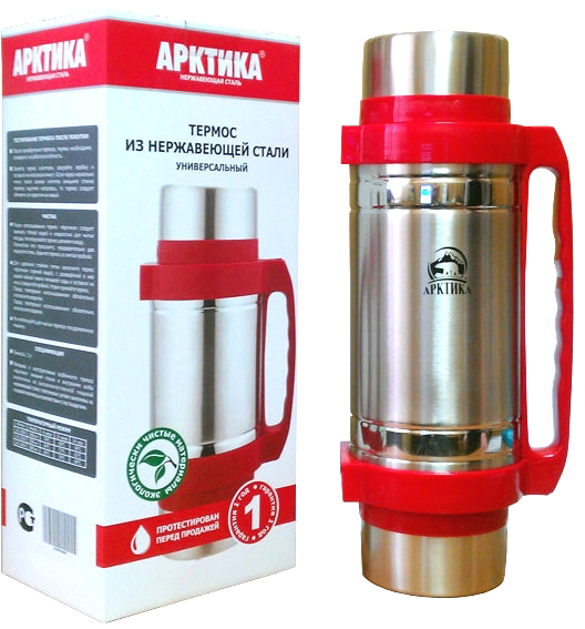 Термос универсальный с широким горлом Арктика 3 л 201-3000 (Silver/Red) купить в интернет-магазине icover