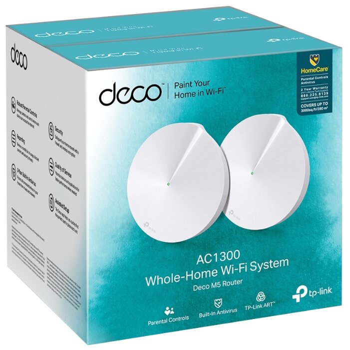 Wi-Fi система TP-Link Deco M5 2 Pack (White) купить в интернет-магазине icover