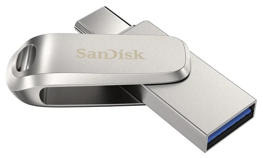 Флеш-накопитель SanDisk Ultra Dual Drive Luxe (SDDDC4-032G-G46) USB-C/A 32GB (Silver) купить в интернет-магазине icover