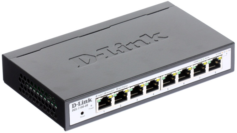 D-link DGS-1100-08 - управляемый коммутатор (Black) купить в интернет-магазине icover