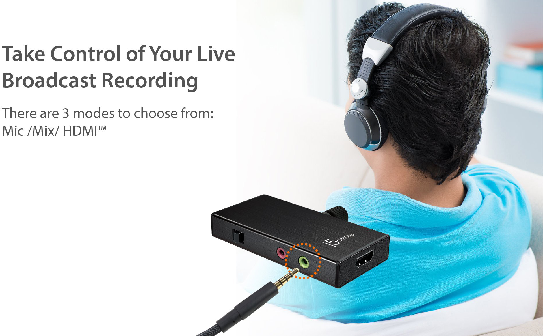 Внешняя карта видеозахвата j5create Live Capture UVC HDMI to USB-C (JVA02) купить в интернет-магазине icover