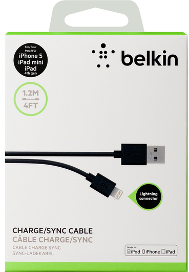 Кабель Belkin Mixit UP USB-Lightning 1.2 м F8J023BT04-BLK (Black) купить в интернет-магазине icover