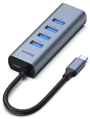

USB-концентратор Baseus Enjoy Series Type-C (CAHUB-Q0G), разъемов: 5 (Deep Grey)