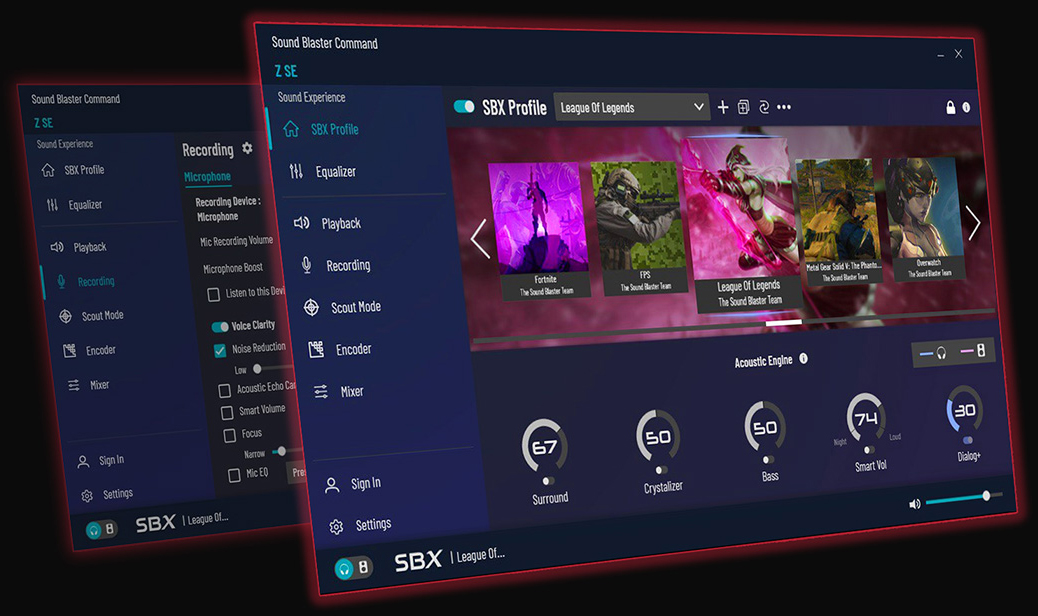 Внутренняя звуковая карта Creative Sound Blaster Z SE (Red) купить в интернет-магазине icover