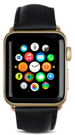 Сменный ремешок Dbramante1928 Mode Madrid (AW42NBGO5146) для Apple Watch 42 mm (Night Black) купить в интернет-магазине icover