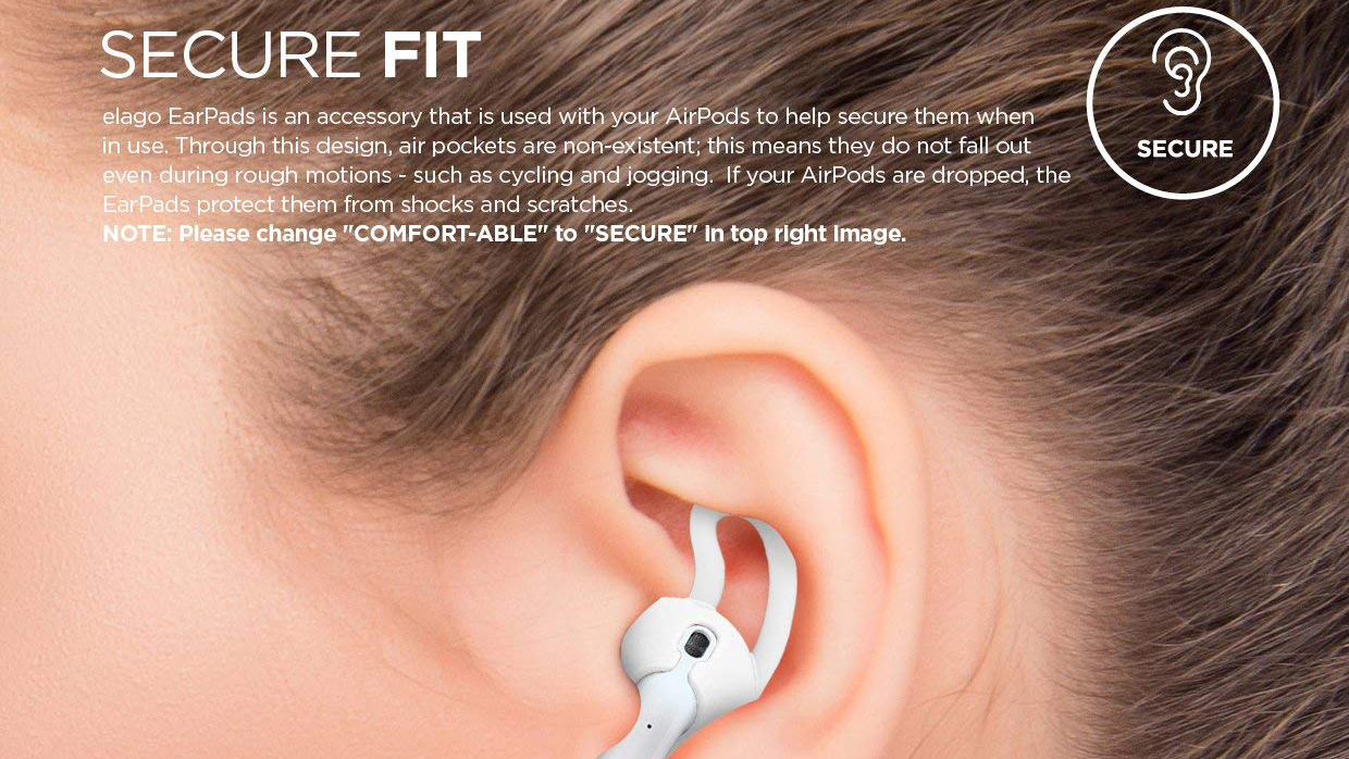 Держатель Elago Earhooks (EAP-PAD-LUBL) для наушников Apple AirPods (Nightglow Blue) купить в интернет-магазине icover