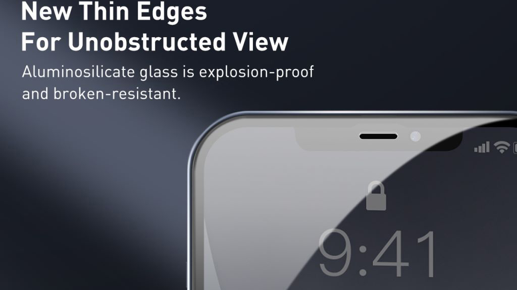 Защитное стекло Baseus Curved-screen Tempered 0.23mm (SGAPIPH61P-PE01) для iPhone 12/iPhone 12 Pro (Black) купить в интернет-магазине icover