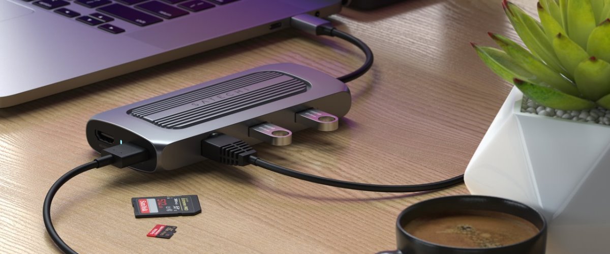 Хаб Satechi USB-C Multiport MX Adapter ST-UCMXAM (Space Gray) купить в интернет-магазине icover