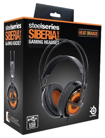 SteelSeries Siberia V2 Heat Orange Edition (51141) - игровая гарнитура (Black/Orange) купить в интернет-магазине icover
