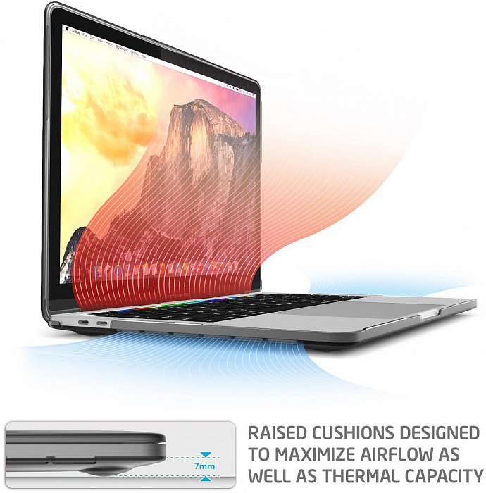 Чехол-накладка i-Blason для Macbook Air 13 2018/2020 (Matte Black) купить в интернет-магазине icover