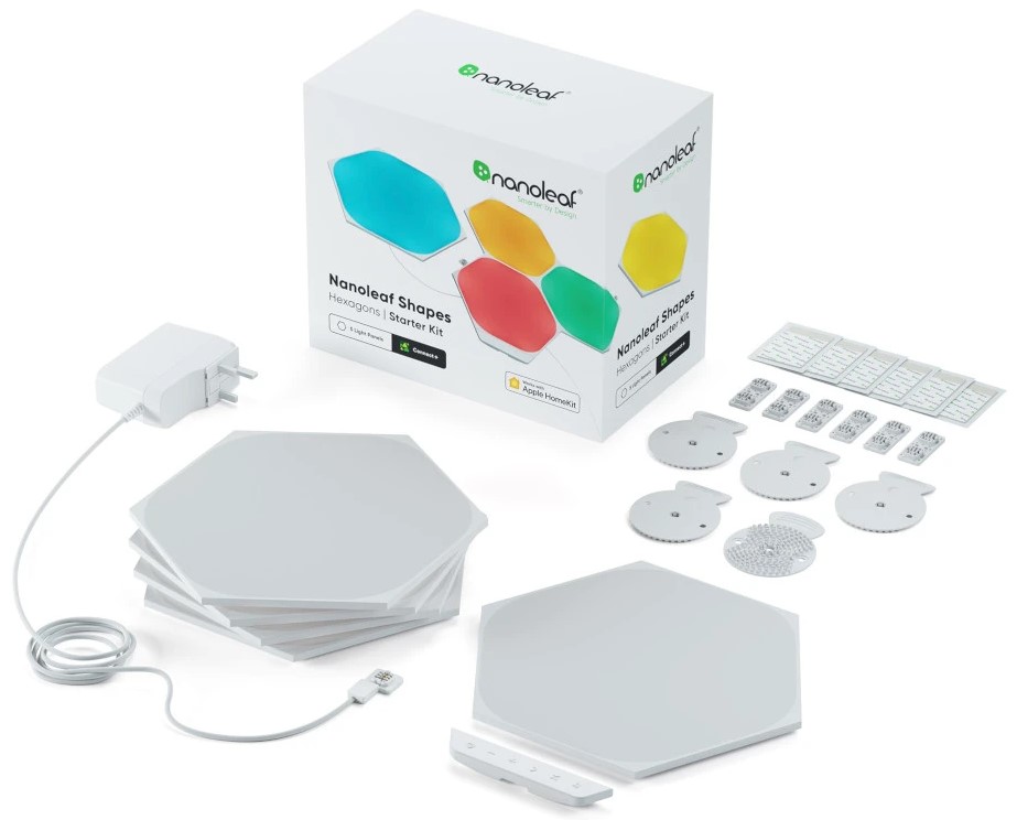 

Система освещения Nanoleaf Shapes Hexagon 5 панелей (NL42-5002HX-5PK)